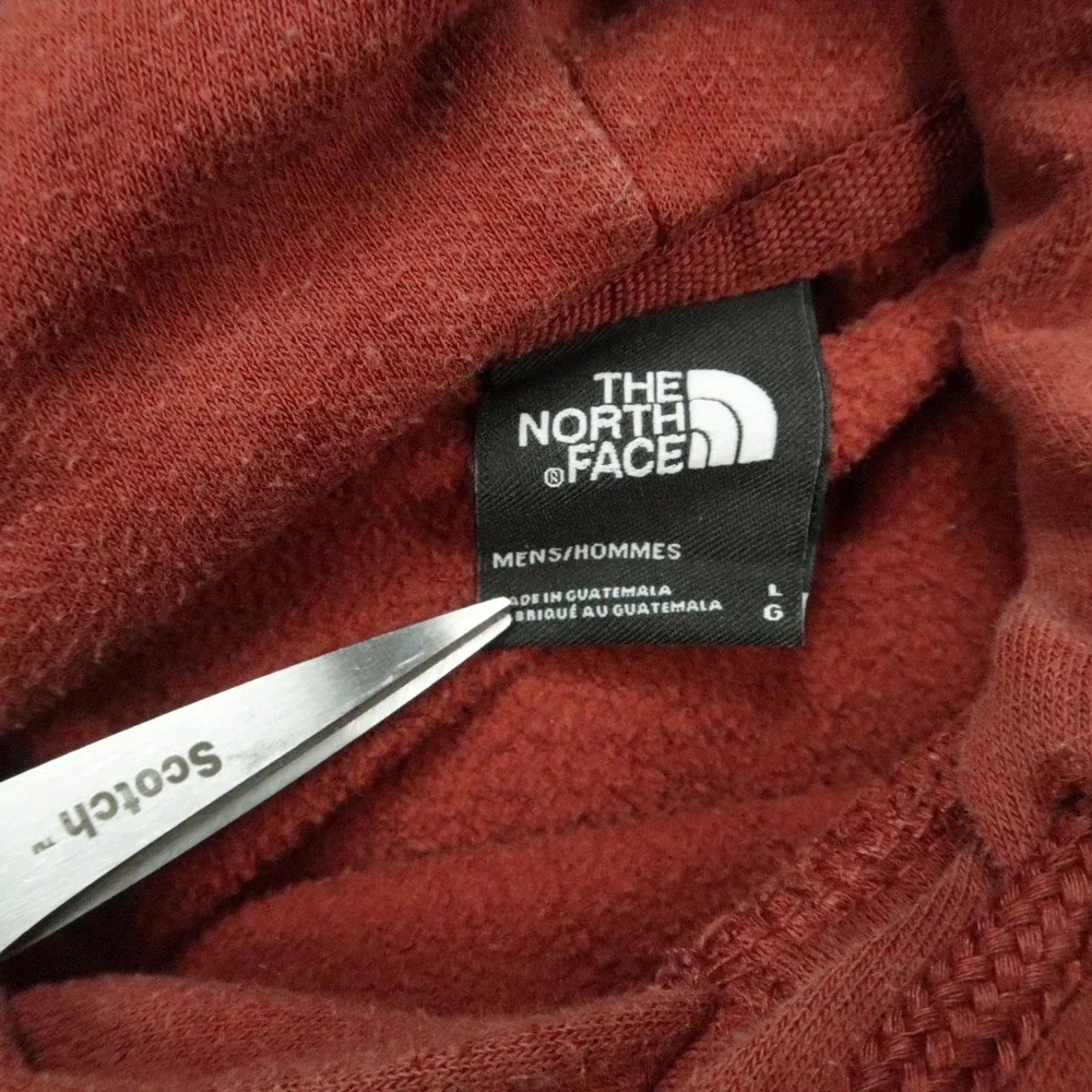 The North Face Hoodie Mens Large Red Rust Half Dome Pullover Hooded Hiking *